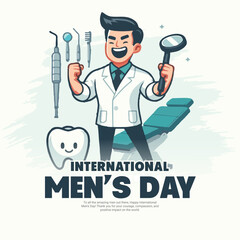 International men's day social media post banner