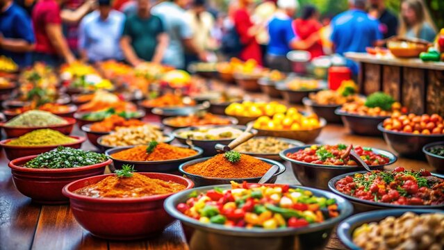 Exciting Chili Cook-Off Competition Showcasing Flavorful Dishes and Vibrant Culinary Creativity - Powered by Adobe