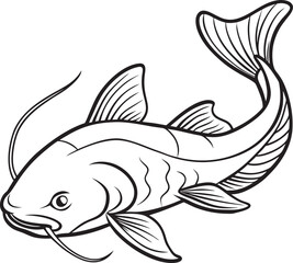 catfish vector icon illustration design 01