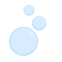Doodle bubbles foam or soap illustration circle that can be used for sticker, book, scrapbook, icon, decorative, etc. with aesthetic blue colorful color