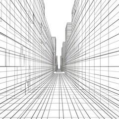 Fototapeta premium Design a 3D laser wireframe vector art of an abstract geometric shape