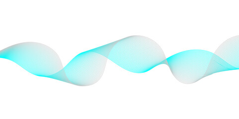 Abstract dynamic music wave. Technology background. Vector sound wave with blue lines.