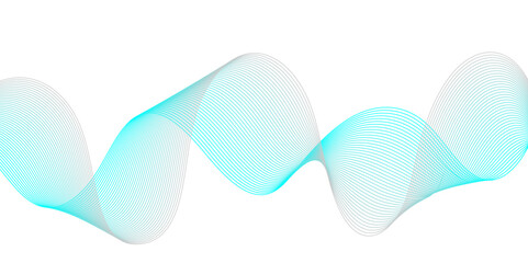 Abstract dynamic music wave. Technology background. Vector sound wave with blue lines.