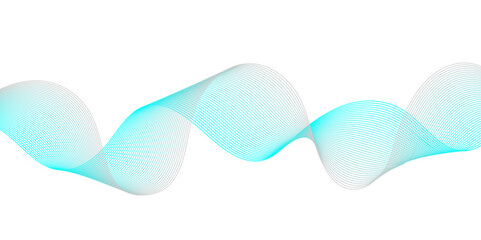 Abstract dynamic music wave. Technology background. Vector sound wave with blue lines.