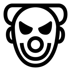 Scary Clown Mask Icon