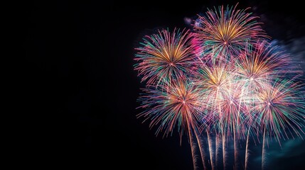 Captivating Fireworks Display Lighting Up the Nighttime Sky