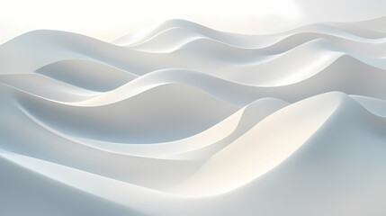 Obraz premium Seemless white abstract rolling dunes , minimalist, tranquil, serene, sand, waves, soft, curves, smooth, texture, background. Rolling Dunes. Illustration