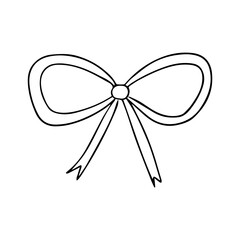 bows vector minimalist hand drawn illustration. Perfect for greeting cards, wedding invitations, poster design, postcards, branding, logo design, background.