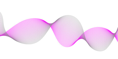 Pink abstract banner, Technology abstract background lines on transparent, ribbon isolated Undulate Wave Swirl, twisted curve lines with blend effect