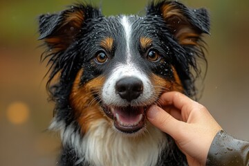 A Loyal Border Collie Offers a Paw to Its Loving Owner in a Heartwarming Moment