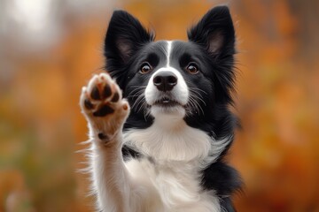 A Loyal Border Collie Offers a Paw to Its Loving Owner in a Heartwarming Moment