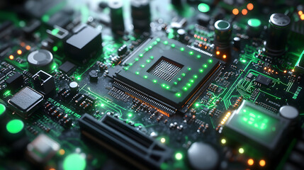 Fototapeta premium Digital Core Circuit Symphony