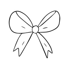 bows vector minimalist hand drawn illustration. Perfect for greeting cards, wedding invitations, poster design, postcards, branding, logo design, background.