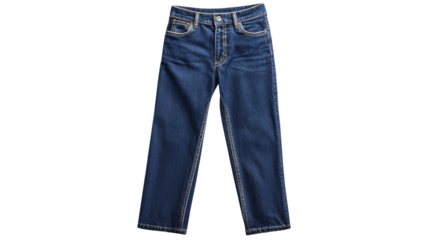 Blue Denim Jeans with Front Pockets.