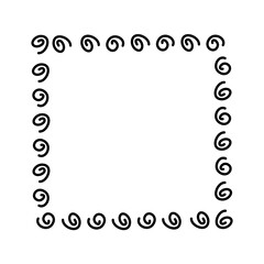 square classic frame design border outline vector illustration