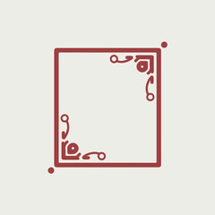 Fototapeta premium Elegant Vector Frame with Decorative Elements