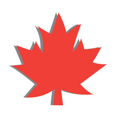 maple leaf silhouette abstract vector on a white background