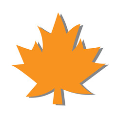 flat design of maple leaf vector icon, leaf vector illustration,
