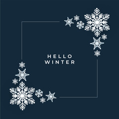hello winter background. winter landscape for social media post and stories. Christmas background in flat style for banner, poster, mobile app, invitation, ad 