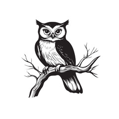 Cute owl symbol. Animal cartoon mascot. Owl vector sign. Owl icon. Owl logo design template. Vector illustration