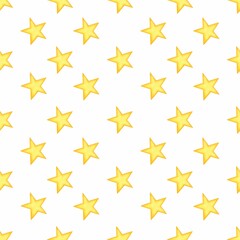 Classics Seamless Christmas Star Pattern with White Background