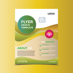flyer template with gradient color