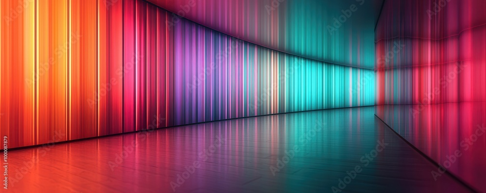 Aufkleber digital light mapping on curved architectural surfaces, dynamic transitions