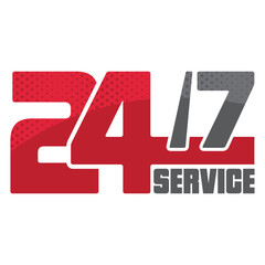 24 Hours service label design