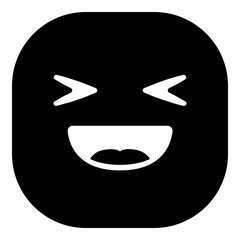 Emoji silhouette icon illustration