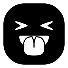 Emoji silhouette icon illustration