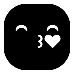 Simple emoji silhouette icon