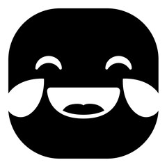 Fototapeta premium Simple emoji silhouette icon