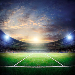 Fototapeta premium Stadium Background I Sports Green Stadium 
