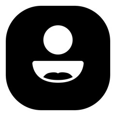 Simple emoji silhouette icon