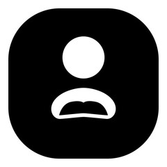 Simple emoji silhouette icon