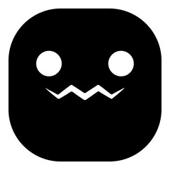 Simple emoji silhouette icon