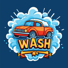 Car detailing, auto detailing and car wash logo design vector template