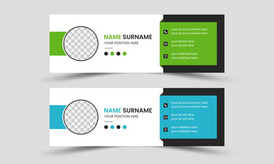 Modern professional email signature template design