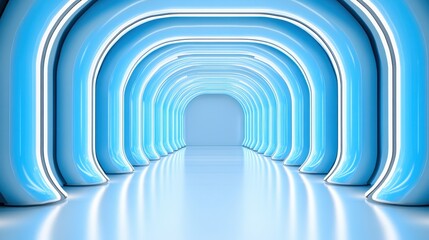 Obraz premium Modern High-Tech Spaceport Interior Design