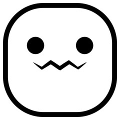 Hurt Emoji Icon. Simple Smiley Vector Illustration.