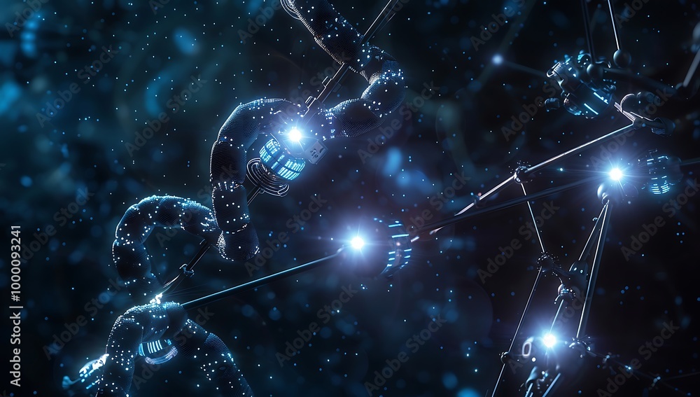 Poster science background image with dna molecule research concept. 3d rendering toned image