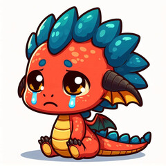 Obraz premium sad red dragon