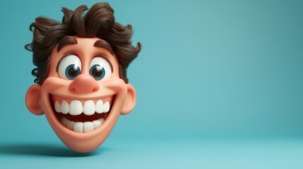 Obraz premium A cartoon character with a big smile on his face