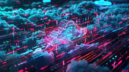 Obraz premium Cloud Computing Technology