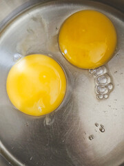 fried egg in a frying pan