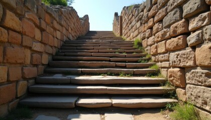  Ancient stone steps leading to a hidden treasure