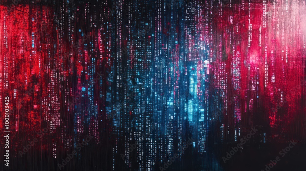 Poster abstract binary code
