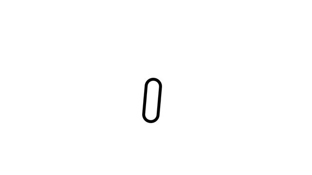 White Working Link Icon Isolated on Black Background. 4K Ultra HD Video Motion Graphic Animation.