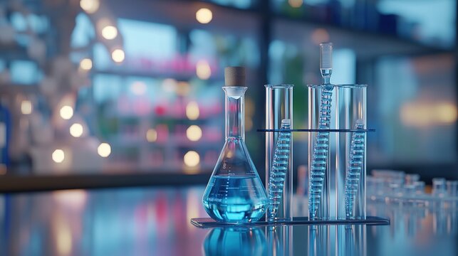Biotech Lab with Genetic Research Equipment and DNA Analysis