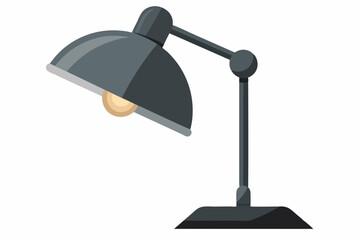 Table lamp silhouette vector